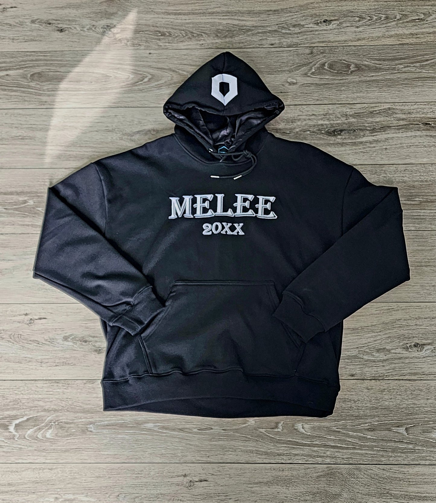 Limited Edition Melee 20XX Silk Hoodie - Black/White