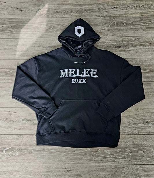 Limited Edition Melee 20XX Silk Hoodie - Black/White