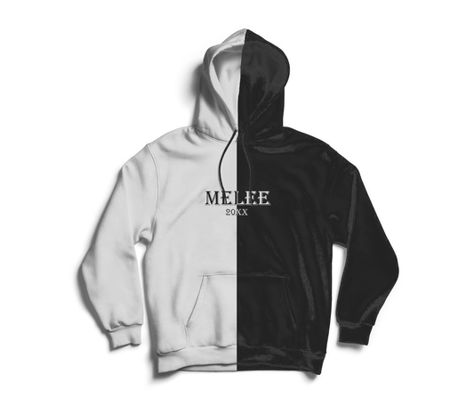 Melee 20XX Silk Hoodie - White/Black