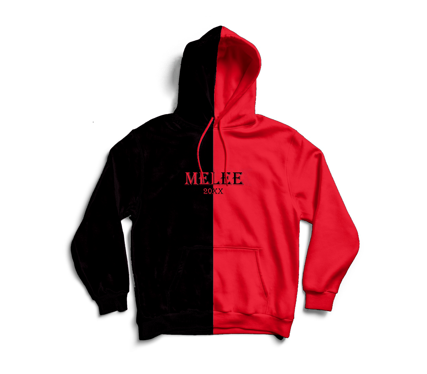 Melee 20XX Silk Hoodie - Red/Black