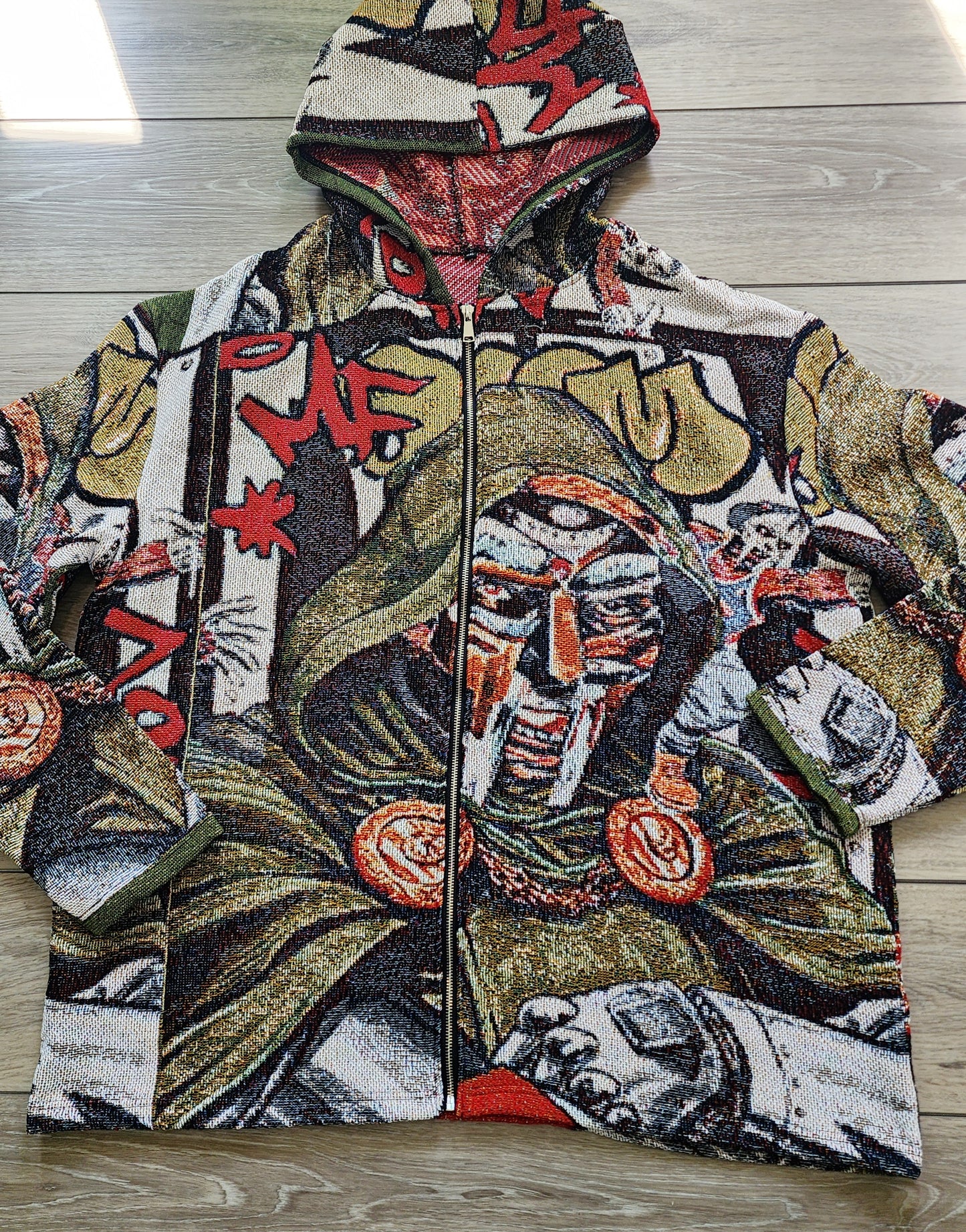 MF DOOM Zip Up Tapestry Hoodie