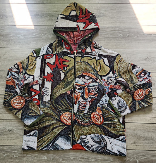 MF DOOM Zip Up Tapestry Hoodie