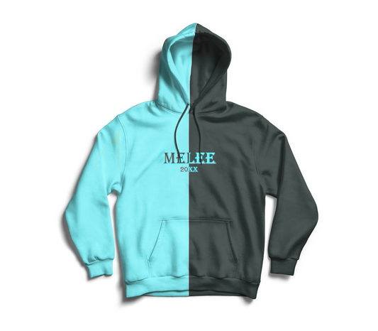 Melee 20XX Silk Hoodie - Teal Blue/Black